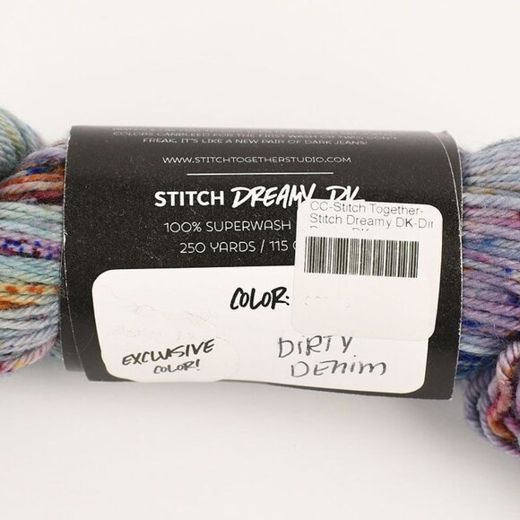Stitch Together Studio Dreamy DK Yarn Superwash Merino 250 Yds Dirty Denim - Picture 2 of 3